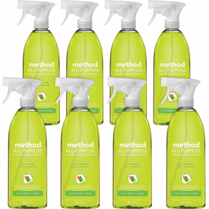 Method All-Purp Surface Cleaner - For Counter, Tile, Stone, Wood, Glass, Commercial, Institutional, Bathroom, Kitchen, Nonporous Surface, General Purpose, ... - Spray - 28 fl oz (0.9 quart) - Lime + Seasalt, Pleasant, Pink Grapefruit, Fresh Scent - Grease