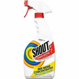 Shout Laundry Stain Remover - For Laundry, Fabric - Concentrate - Spray - 22 fl oz (0.7 quart) - Recommended For: Stain Remover, Grass Remover, Blood Remover, Coffee Remover, Grease, Food Soil Remover - Stain Resistant, Color Safe, Washable, Temperature R