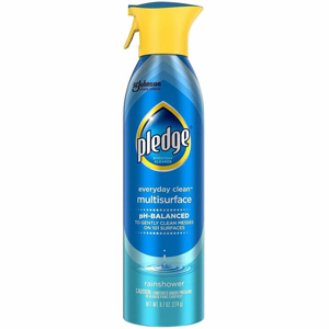 Pledge Everyday Clean MS Cleaner Spray - For Home, Hard Surface, Laminate, Plastic, Granite, Marble, Quartz, Chrome, Stainless Steel, Glass, Wood - Spray - 9.7 fl oz (0.3 quart) - Rainshower Scent - Recommended For: Fingerprint Remover, Streak Remover, Re
