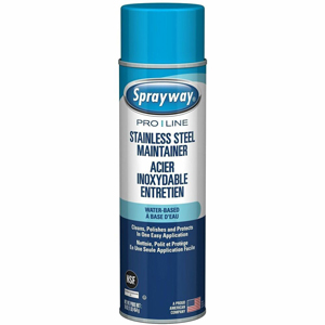 Sprayway Pro Line Water-Based Stainless Steel Maintainer - For Stainless Steel, Chrome, Multi Surface - Foam - 16 oz (1 lb) - Recommended For: Fingerprint Remover, Grease Remover, Spot Remover - Water Based, Non-streaking, Fingerprint Resistant, Grease Re