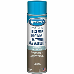 Sprayway ProLine Dust Up Dust Mop Treatment - For Mopping, Clothes, Wood, Concrete, Multipurpose - 14 oz (0.87 lb) - Recommended For: Dust Remover, Germs Remover, Dirt Remover, Lint Remover - Residue-free, Oil Based, Dust Resistant, Dirt Resistant - Clear