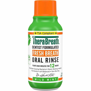 TheraBreath Fresh Breath Oral Rinse - For Mouthwash, Bad Breath - Mild Mint - 3 fl oz Bottle - 1 Each