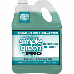 Simple Green PRO Bathroom Cleaner - For Multipurpose - Concentrate - 128 fl oz (4 quart) - Recommended For: Dirt Remover, Limescale Remover, Mineral Deposit Remover, Stain Remover, Soap Scum Remover, Rust Remover, Oxide Remover - Streak-free, Fume-free, B