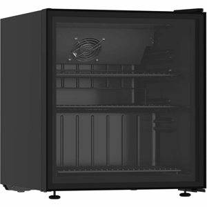 AVANTI Beverage Center, 60 Can Capacity - 1.70 ft³ - Auto-defrost - Reversible - 1.70 ft³ Net Refrigerator Capacity - 120 V AC - Black - Freestanding