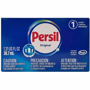 Persil Single-Use Original HE Liquid Laundry Detergent - For Multipurpose - Liquid - 1.3 fl oz (0 quart) - Classic, Fresh, Clean Scent - 1 Loads - Recommended For: Stain Remover - Fade Resistant, Color Safe - Blue - 100 Box