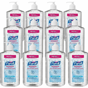 PURELL Advanced Hand Sanitizer - Clean Scent - 20 fl oz - Pump Bottle Dispenser - Hand, Skin - Moisturizing - Clear - Triclosan-free, Paraben-free, Phthalate-free - 12 / Carton
