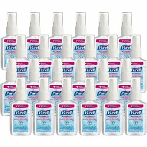 PURELL Advanced Hand Sanitizer Gel - 2 fl oz - Pump Bottle Dispenser - Kill Germs - Hand - Moisturizing - Clear - 24 / Carton