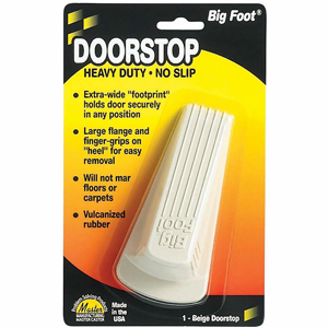 Big Foot Doorstop - Beige - Non-skid Base, Prevent Scratches, Non-slip, Heavy Duty, Impact Resistant, Crush Proof - Rubber - 1.3