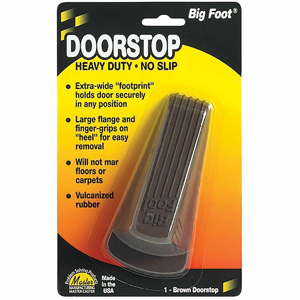 Big Foot Doorstop - Brown - Non-skid Base, Prevent Scratches, Non-slip, Heavy Duty, Impact Resistant, Crush Proof - Rubber - 1.3