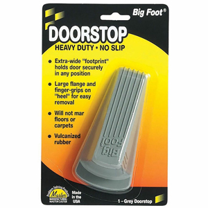 Big Foot Doorstop - Gray - Non-skid Base, Prevent Scratches, Heavy Duty, Non-slip, Impact Resistant, Crush Proof - Rubber - 1.3