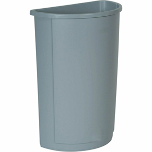 Rubbermaid Commercial Half Round Wastebaskets - 21 gal Capacity - Semicircular - 28.6