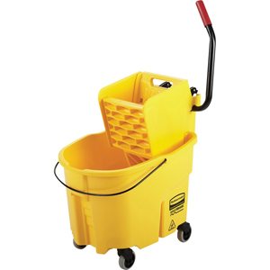 Rubbermaid Commercial Mop Bucket/Wringer Combination - 8.75 gal - Putty Knife Holder - 38.1