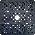 Slip-X Extra Large Square Shower Mat 27x27 Solid Black 4 Per Case Price Per Case