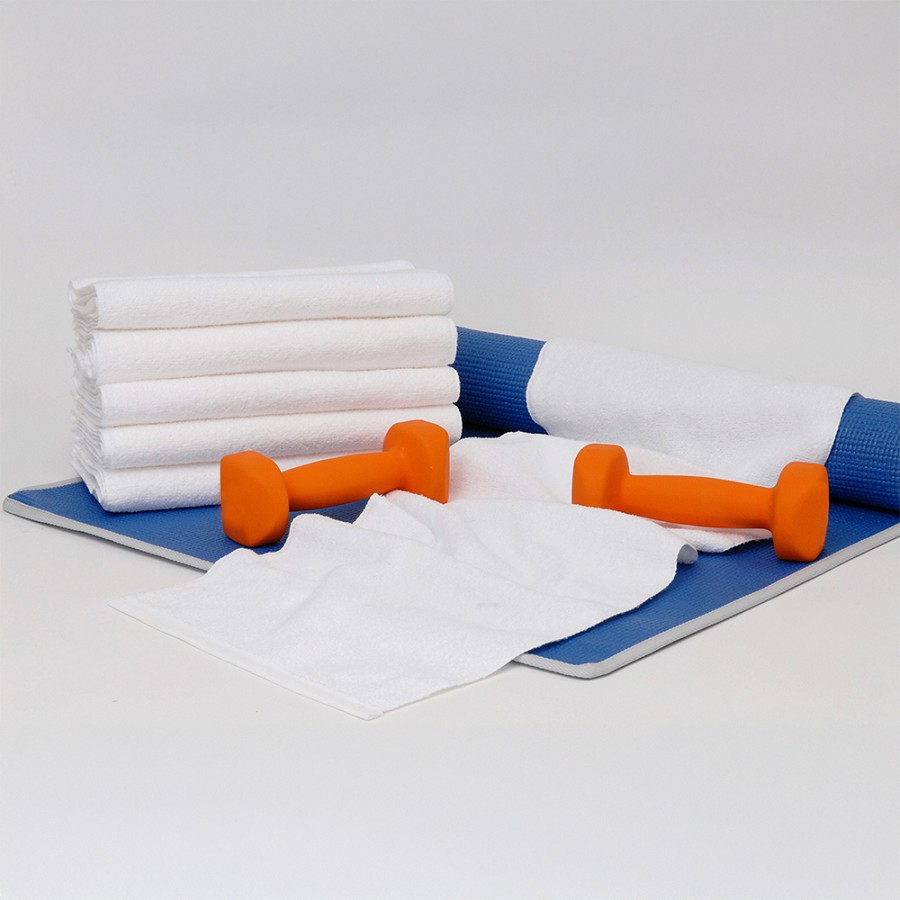 1888 Mills Exercise Towel XL 13x44 100% Pure Cotton White 4.1Lb/Dz 10 Dz Per Case Price Per Dz 