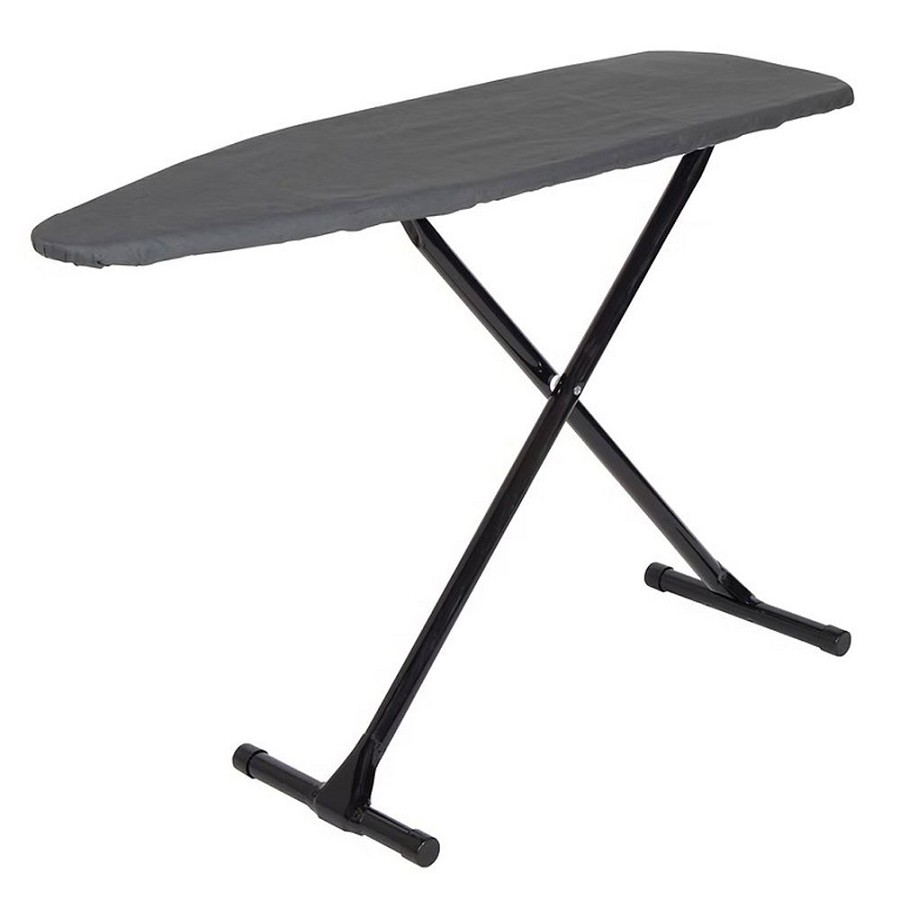 Homz Commercial Products 48' Wardrobe Deluxe T-Leg Ironing Board With Charcoal Cover 48Lx14W Black Legs Finish 4 Per Case Price Per Each 