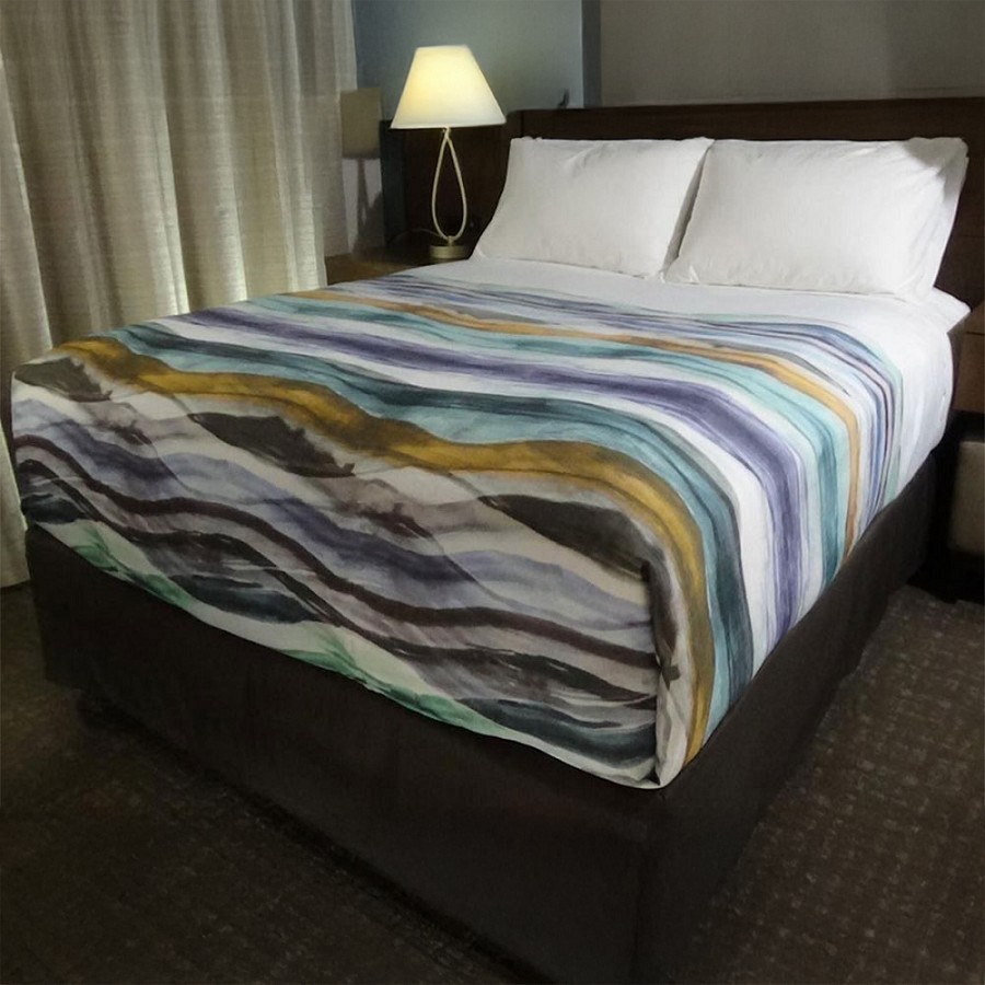 AHS Simplicity Collection T-200 Sea To Sky Decorative Top Sheets Full 90x100 100% Polyester 12 Per Case Price Per Each 