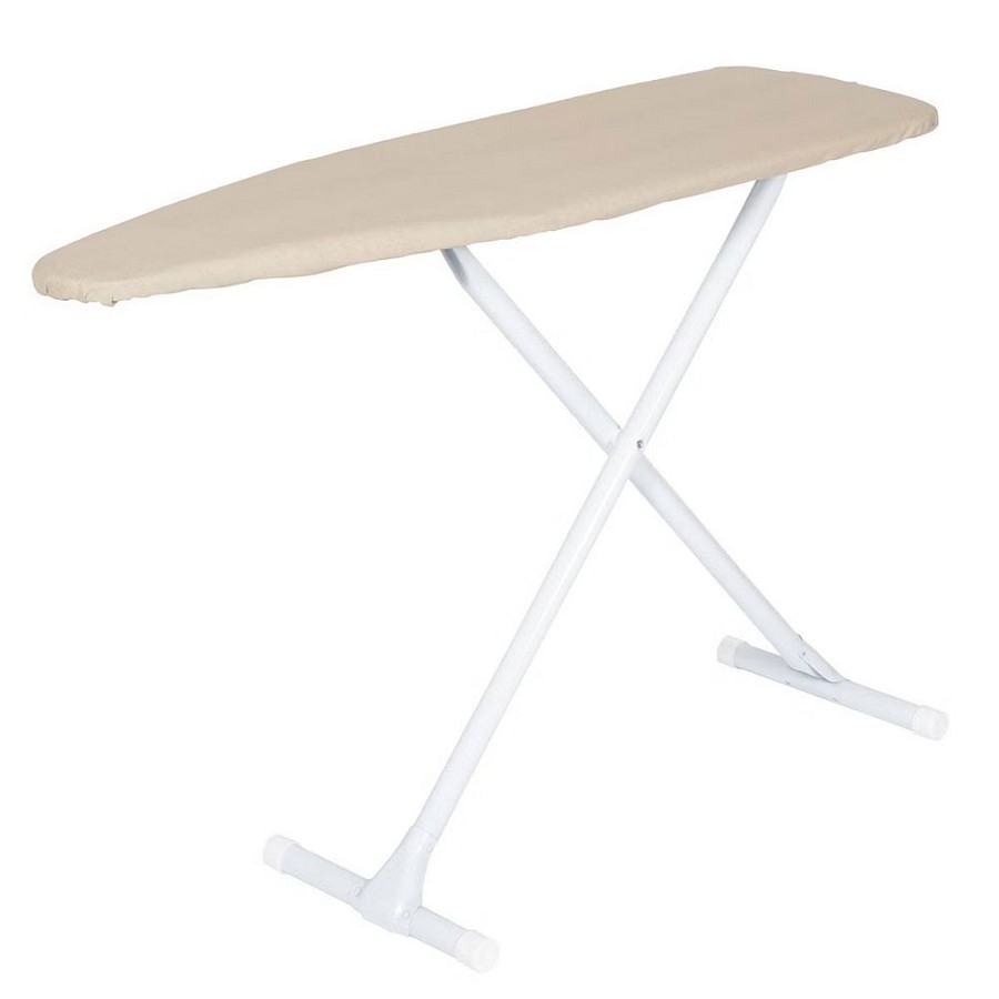 Homz Commercial Products 48' Wardrobe Deluxe T-Leg Ironing Board With Almond Cover 48Lx14W White Legs Finish 4 Per Case Price Per Each 