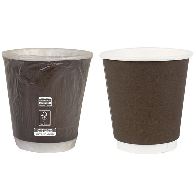 Amenity Services Dark Brown Hot Cups Individually Wrapped Dual Wall Smooth Paper 10 Oz. 500 Per Case Price Per Case 