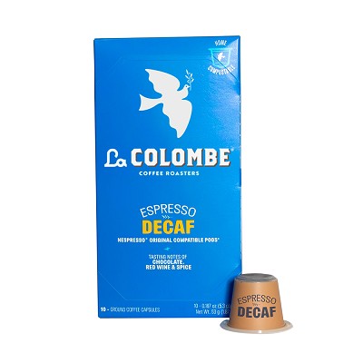 Amenity Services La Colombe Compostable Nespresso Original Espresso Decaf Capsules For In-Room Brewing 120 Per Case Price Per Case 