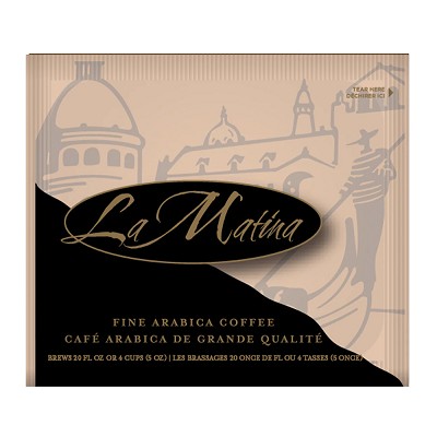 Amenity Services La Matina Luce 1-Cup Filter Coffee Pouch Regular 0.2 Oz. 200 Per Case Price Per Case 