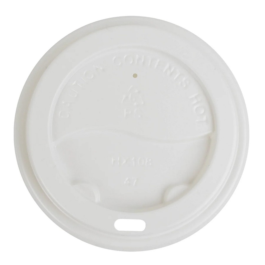 Amenity Services Hot Cup Sip Lid White 90mm Fits 10 Oz. 12 Oz. 16 Oz. Cups Plug Fit Unwrapped 1000 Per Case Price Per Case 