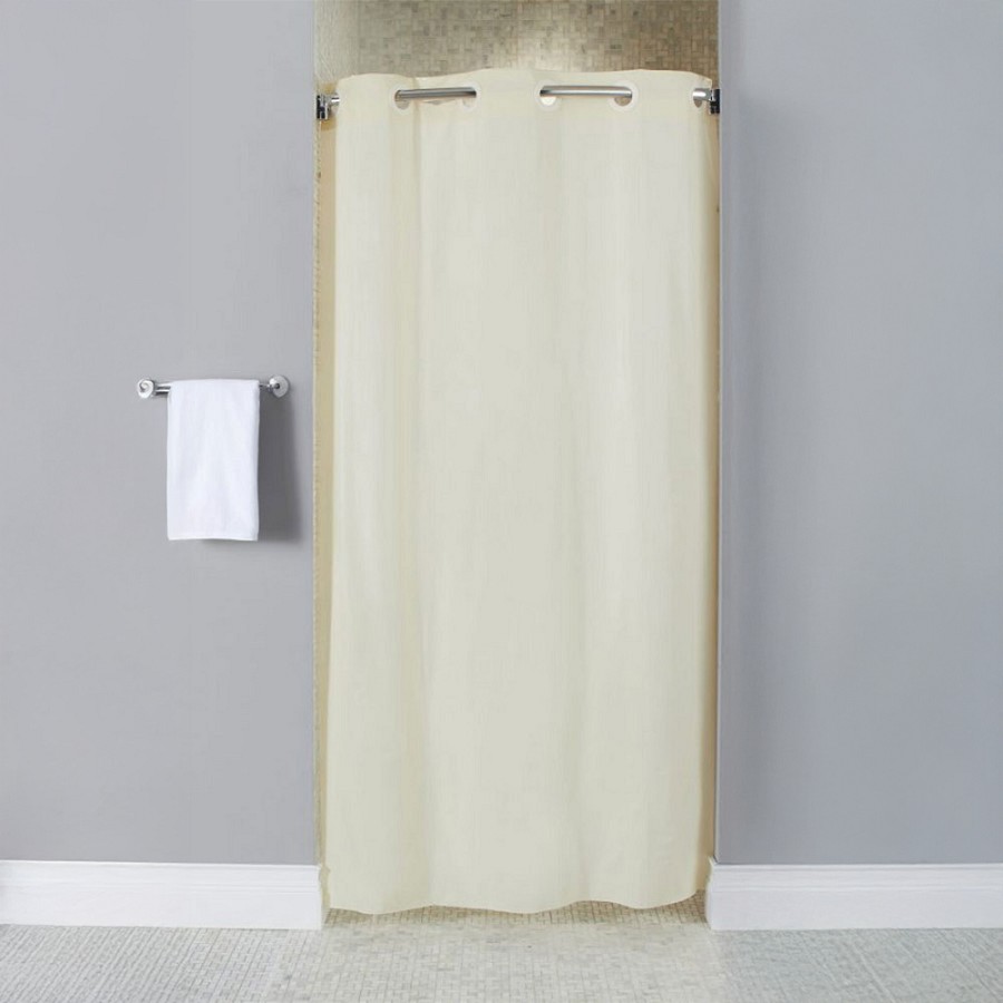 Hookless 10 Gauge Vinyl Shower Curtain Stall Size 42x74 Beige 12 Per Case Price Per Each 