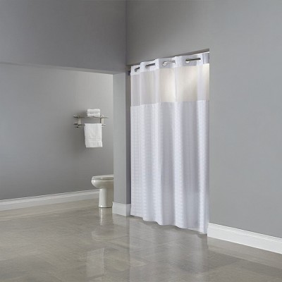 Hookless Madison Polyester Shower Curtain 71x80 White 12 Per Case Price Per Each 