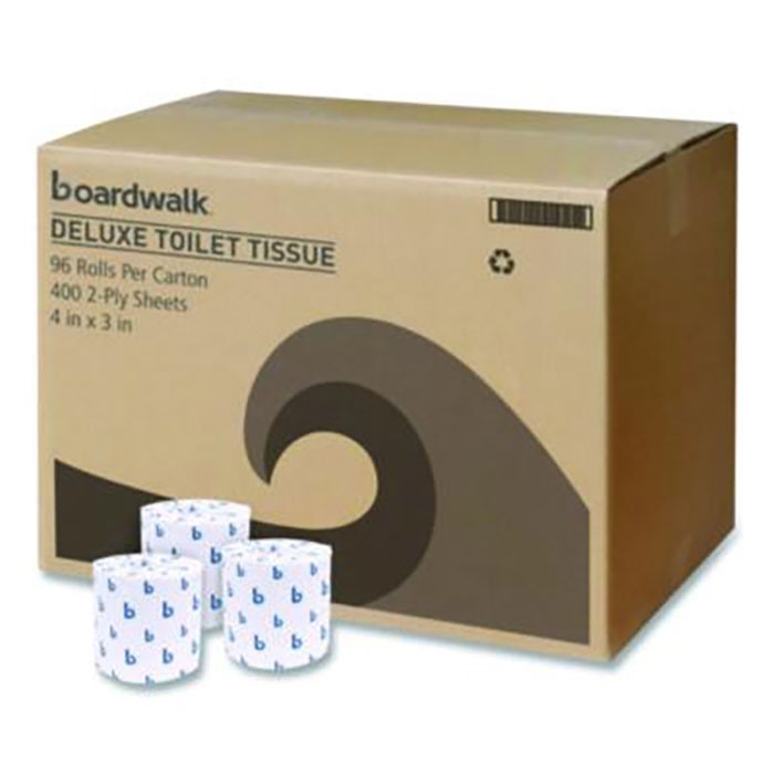 Boardwalk 2 Ply Toilet Tissue White 400 Sheets/Roll 96 Rolls/Carton 