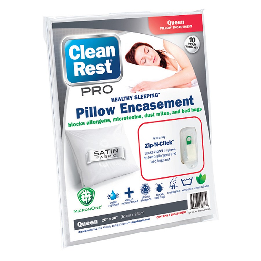 CleanRest PRO Pillow Encasement Queen 20x30' 4 Per Case Price Per Each 