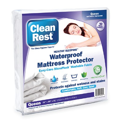 CleanRest Fitted Waterproof Mattress Protector King 78x80x12-21' 4 Per Case Price Per Each 