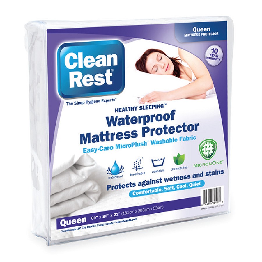 CleanRest Fitted Waterproof Mattress Protector King 78x80x12-21' 4 Per Case Price Per Each 