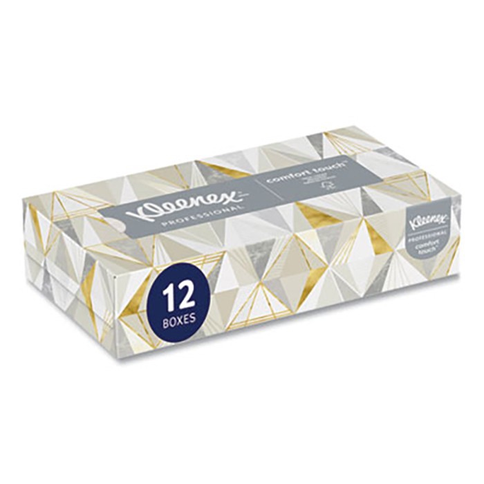 Kleenex Professional Facial Tissue for Business - Flat Box - 2 Ply - 8.30' Width x 7.80' Length - White - 125/Box - 12 / Carton 