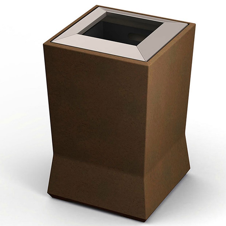 Commercial Zone 20-Gallon ModTec Series Waste Container With Liner Old Bronze 