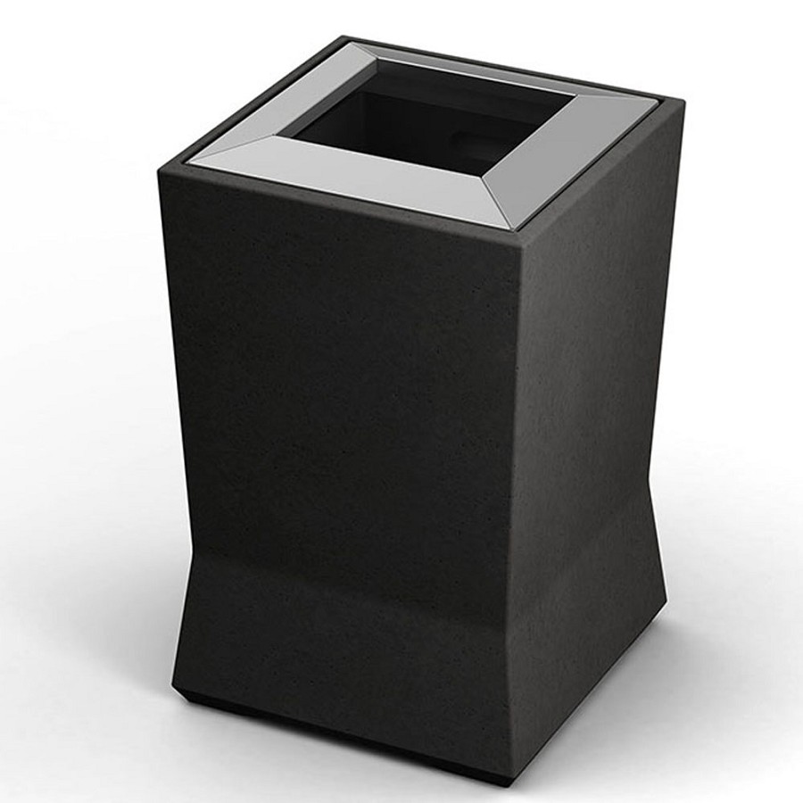 Commercial Zone 20-Gallon ModTec Series Waste Container With Liner Gunmetal Satin 