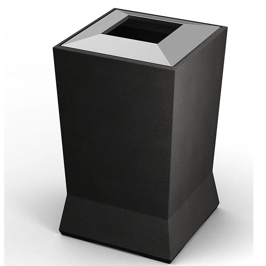 Commercial Zone 39-Gallon ModTec Series Waste Container With Liner Gunmetal Satin 