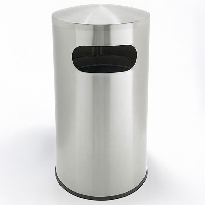 Commercial Zone Precision Series 15-Gallon Allure Waste Container Stainless Steel 