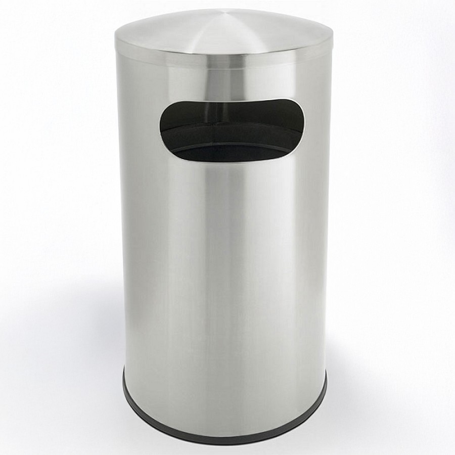 Commercial Zone Precision Series 15-Gallon Allure Waste Container Stainless Steel 