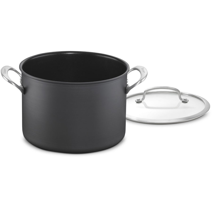 Cuisinart 6 Quart Non-Stick Stockpot With Cover Black 4 Per Case Price Per Each 