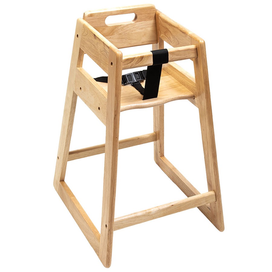 CSL Deluxe Rubber Wood Highchair Light Oak 