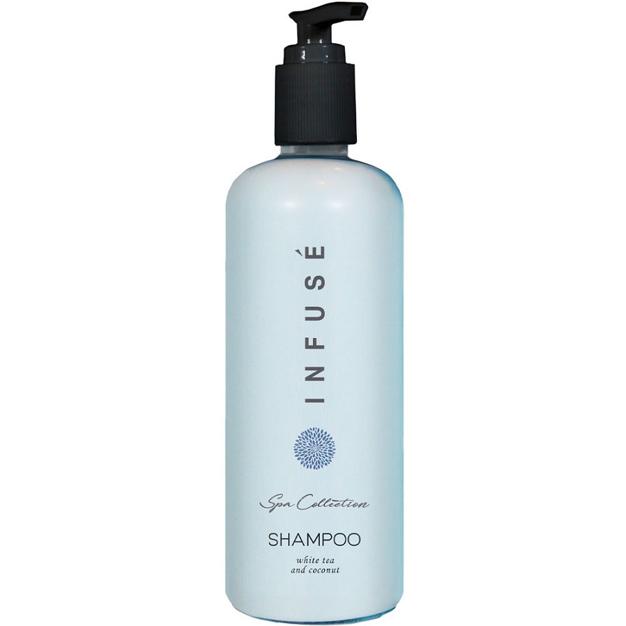 Diversified Hospitality Acquavera Infusé White Tea Coconut Collection Shampoo 13.53 Oz. Bottle For Pump Dispenser 12 Per Case Price Per Case 