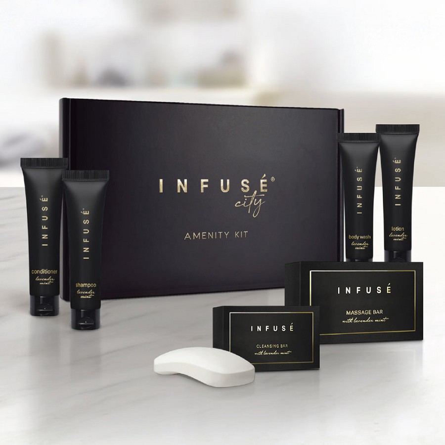 Diversified Hospitality Infuse City Lavender Mint Collection Bathroom Ecobox Kit 20 Per Case 3 Case Minimum 