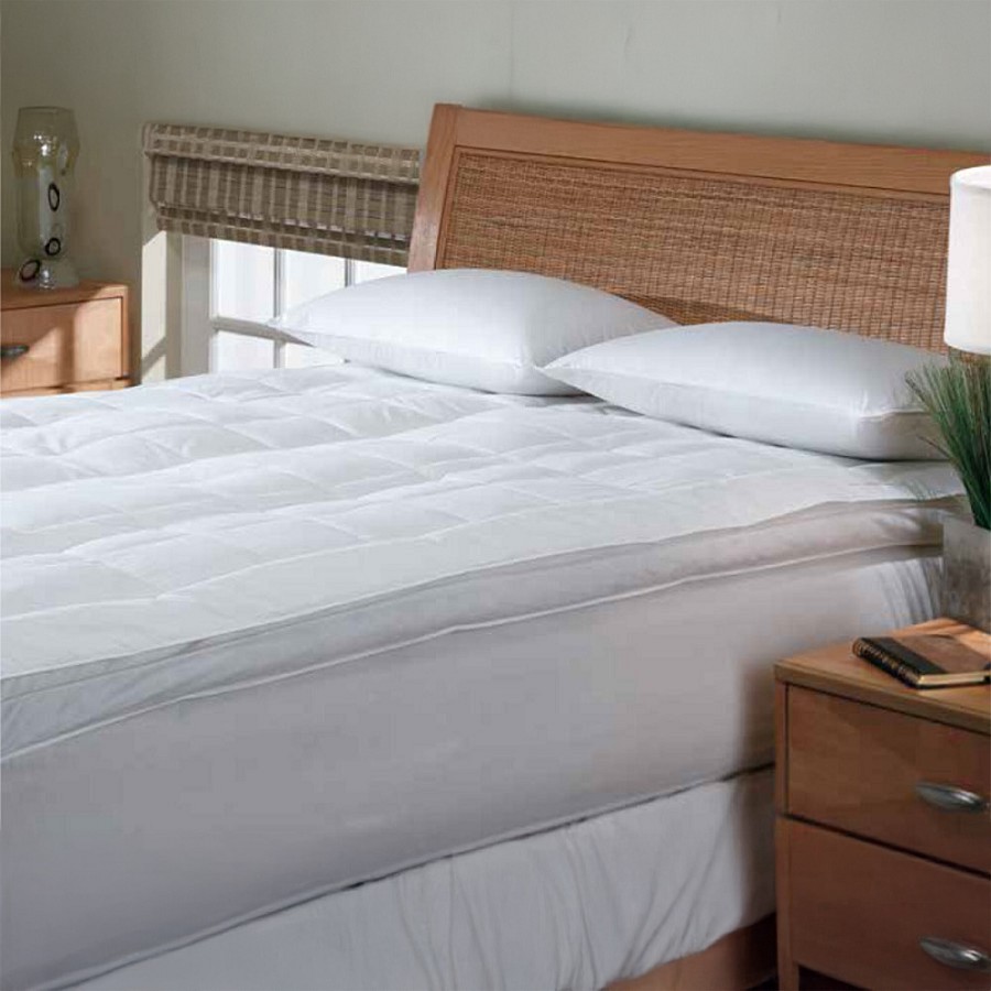 Downlite Baffle Box Fiberbed Queen 60x80 100% Cotton Minimum Order 3 Each 