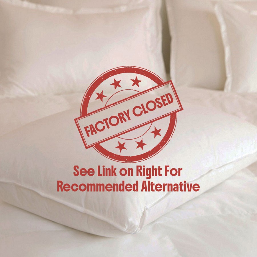 Downlite 25/75 White Duck Down & Feather Pillows King 20x36 42 Oz. Fill Medium/Firm Support 6 Per Case Price Per Each 