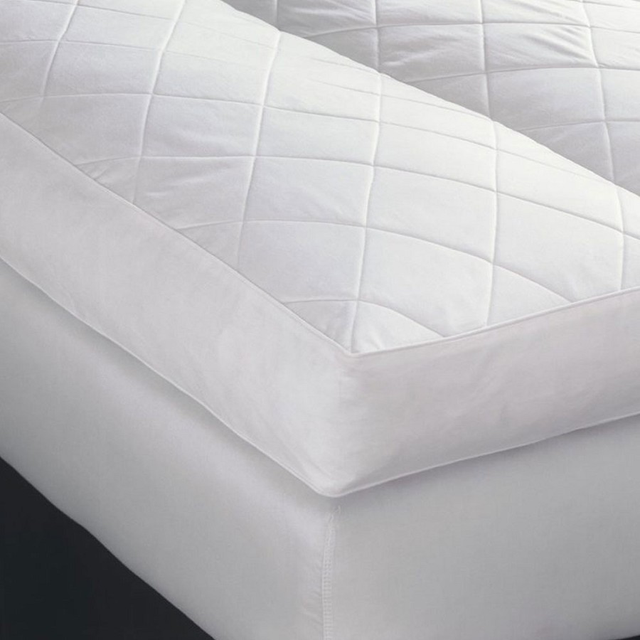 Downright King 78x80 95/5 Feather/Down Classic Featherbeds 100% Cotton Cover Vertical Channels 4' Gusset Minimum Order 3 Each 