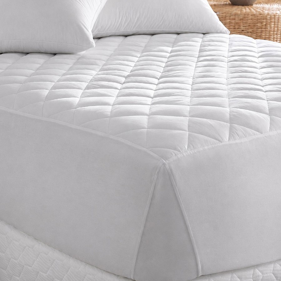 Downright Mattress Pad Full 54x75x15 6' Diamond Quilting with Poly Fill 100% Cotton Cover w/Spandex Skirt 12 Per Case Price Per Each 