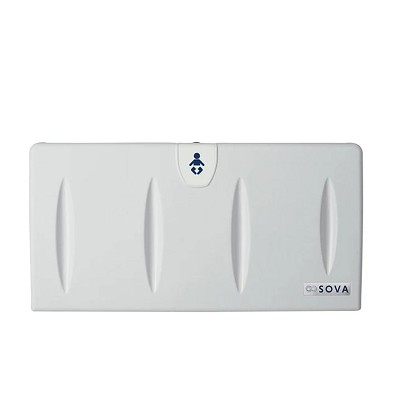 Foundations Classic Horizontal Surface Mount Changing Station With EZ Mount Backer Plate Light Gray 