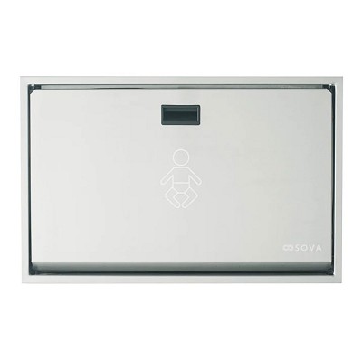 Foundations Premier Horizontal Stainless Steel Changing Station Recessed or Surface Mount 