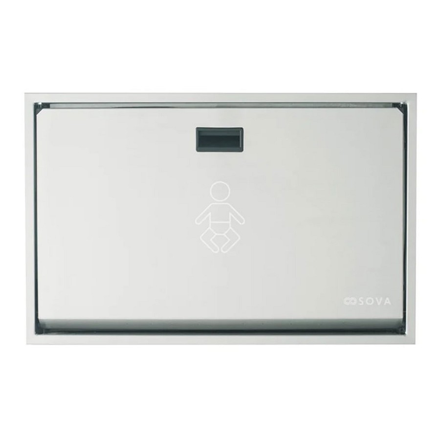 Foundations Premier Horizontal Stainless Steel Changing Station Recessed or Surface Mount 