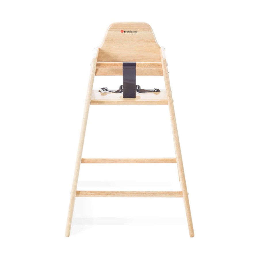 Foundations NeatSeat Food Service Wood High Chair Natural 