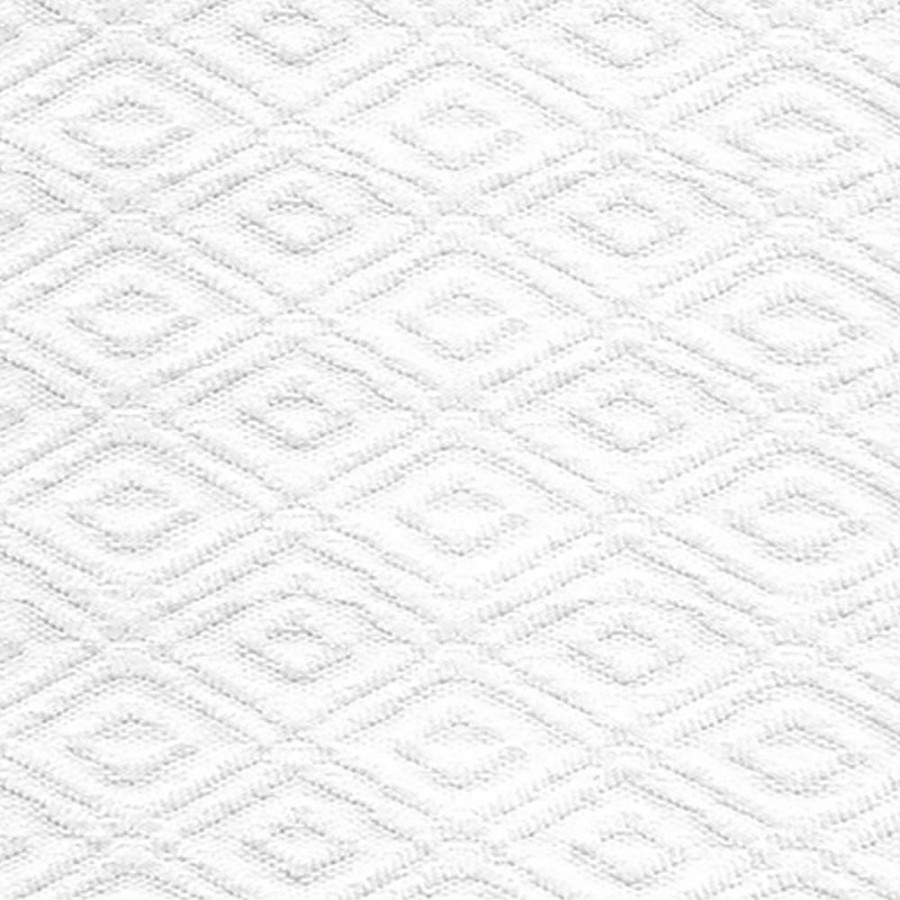 Ganesh Oxford Jacquard Matelasse Design Bed Topper Full 84x96 100% Polyester White 12 Per Case Price Per Each 